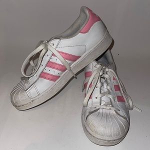 ADIDAS KIDS SIZE 3 Pink Superstars Shoes